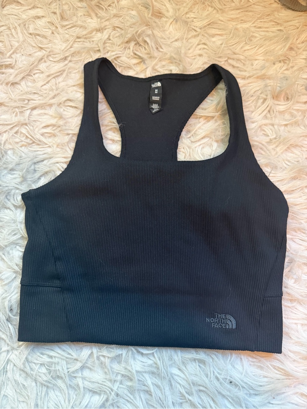 The North Face Black Ribbed Racerback Sportsbra